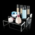 thumbnail image 2 of 9x 3 Niveles Soporte de Exhibición de Acrílico Transparente Escaparate Elevador Joyas Cosméticos Colección de Maquillaje Estante de Almacenamiento de Exhibición Titular Organizador, 2 of 5