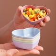 thumbnail image 4 of Queroig Dessert Dish Heart-shaped Stackable Drop Resistant Washable Sound Construction Pack Food Anti-deform Seasoning Plate for Dining Room, 4 of 7