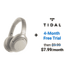 Sony WH1000XM3 Bluetooth Wireless Headphones (Silver) with Google Assistant + TIDAL Premium 4-Month FREE Trial