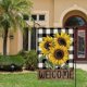 thumbnail image 2 of Sunflower Garden Flag, Buffalo Floral Welcome Garden Flag, Spring Summer Garden, 2 of 5