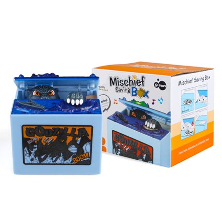 Novelty Box - Generic Electronic Automatic Stealing Coin Godzilla Box Novelty Coin Bank Money Box Toy & Home Decor Gift for Kids