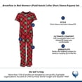 thumbnail image 5 of Breakfast in Bed  Plaid Notch Collar Short Sleeve Pajama Set (Women), 5 of 5