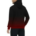 thumbnail image 4 of Men's Zip Hoodies Sweatshirts Gradient Long Sleeve Fall Outfits Casual Outwear Sweatshirt Jacket with Pocket (XL, Wine), 4 of 5