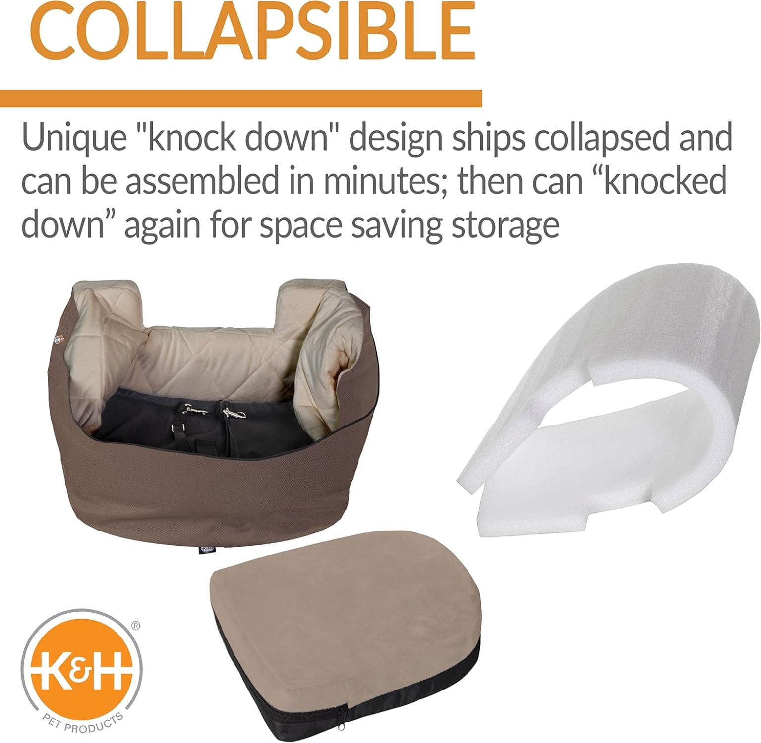K&H Pet Products Bucket Booster Dog Car Seat - Small - Tan