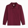 thumbnail image 5 of 11-12T Tween Boys Dressy Shirts Long Sleeve Button Up Oxford Shirts 18Months to 17 Years Casual Solid Color School Uniform Kids Tops, 5 of 5