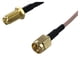 thumbnail image 2 of 2X SMA Macho A SMA Tuerca Hembra Bulkhead Crimp RG316 Coaxial Cable Puente Pigtail 15cm, 2 of 4