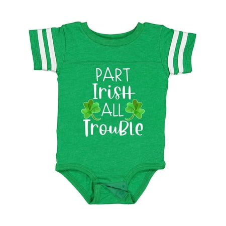 

Inktastic Part Irish All Trouble St. Patrick s Day with Green Clovers Gift Baby Boy or Baby Girl Bodysuit