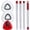White, variant on Spin Mop Head, Base, Handle Replacement for Microfiber Spin Mops, 2 Microfiber Mop Refills, 1 Triangle Head Cover and 30-58in Handle Set Combo (White)