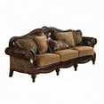 thumbnail image 2 of ACME FURNITURE AC-0 Sofa, 2Tone Brown PU & Chenille, 2 of 3