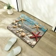 thumbnail image 5 of FCXZI Front Door Mat,Beach Seashell Starfish Indoor Outdoor Entrance,Blue Wooden Welcome Mats,Non-Slip Door Mats,Low Profile Front Door Mat,Entryway Mat for Porch Patio 24x16in, 5 of 5