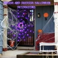 thumbnail image 3 of Halloween Spider Web Lights 4FT Diameter 70 LED with Black Spider  Waterproof Purple Net Lights  Remote Control  8 Modes Cobweb Halloween Decorations for House Garden Indoor Outdoor Scary, 3 of 8