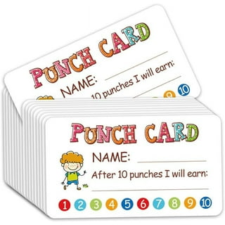200 Pcs Punch Cards with Hole Puncher, Incentive Reward Card, Dinosaur  Theme, 3.5 x 2, Behavior Chart, Chore Card, Incentive Awards Card for  Kids