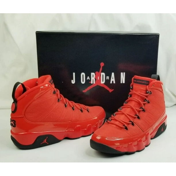 Ni - ke Ni - ke Size 10 Air Jordan 9 Retro Chile Red Black Mens CT8019-600 Lace Up Sneakers