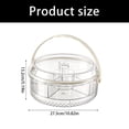 thumbnail image 5 of Round Food Storage Container With Lid And Carry Handle Airtights Kitchen Organizers For Fruits Vegetables, 5 of 12