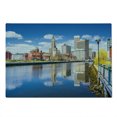 thumbnail image 2 of United States Cutting Board, Providence Rhode Island Riverfront Spring Season Water Reflection Buildings, Decorative Tempered Glass Cutting and Serving Board, Large Size, Multicolor, by Ambesonne, 2 of 5