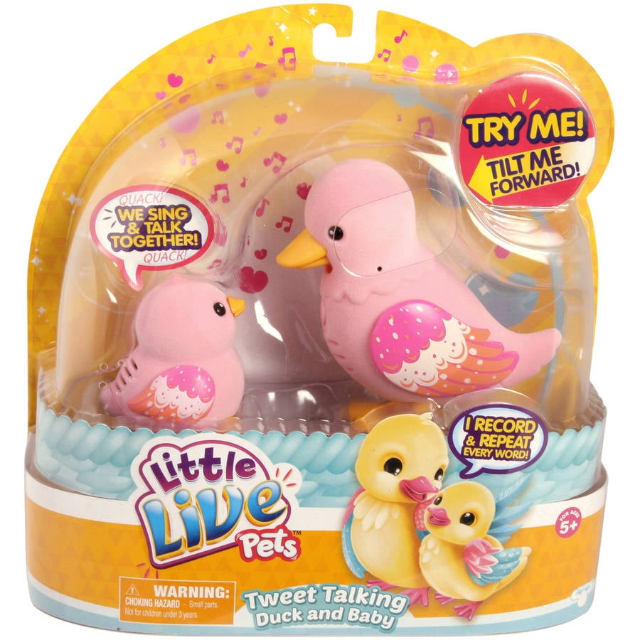Moose Toys Little Live Pets S4 Tweet Talking Duck and Baby, Waddle