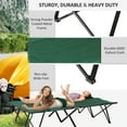 thumbnail image 6 of Outsunny 2 Person Folding Camping Cot for Adults,50" Extra Wide Outdoor Portable Sleeping Cot with Carry Bag,Elevated Camping Bed,Beach Hiking,Green,Green Steel Garden Outdoor Patio Patio Seating, 6 of 10