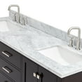 thumbnail image 5 of Ariel Cambridge 67 Inch Double Rectangle Sink Vanity With Carrara White Marble Countertop With 0.75 Edge In Espresso, 5 of 10