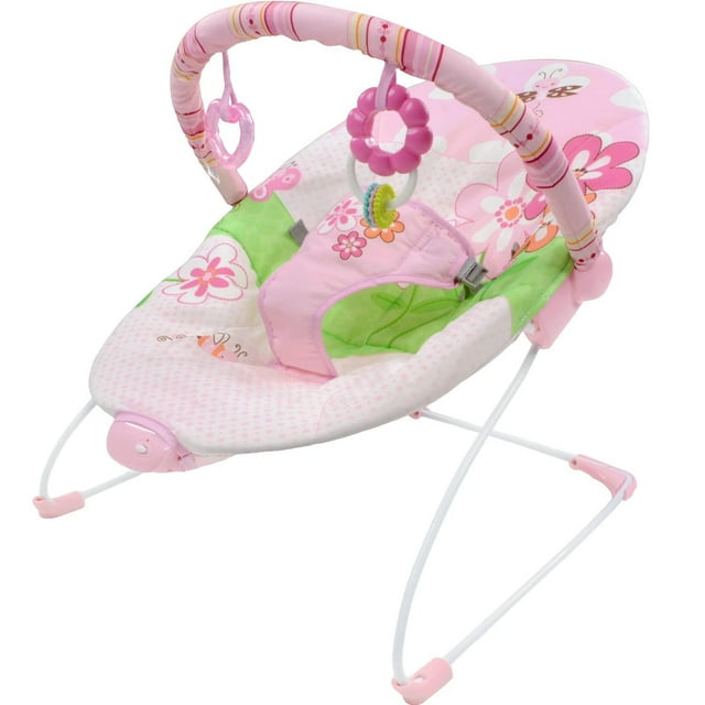 Silla Vibradora Little Monkey Mecedora Portátil con Juguetes y Arnés de Seguridad 3 Puntos para Bebé