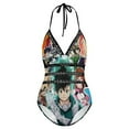 thumbnail image 5 of My Hero Academia Women's Swimwear Strap One Piece Backless Tummy Control V Neck Swimsuit Summer Beach Vacation Bathing Suit, 5 of 7
