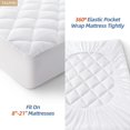 thumbnail image 4 of Taupiri King Quilted Mattress Pad Cover with Deep, 4 of 6
