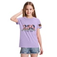 thumbnail image 4 of CCRFTGI 4th of July Tops for Child Girls 10-12 Short Sleeve Happy 250 anniversary usa shirt Summer Cute Casual Tshirts Independence Day Girls Fashion Tshirts Purple 5-6 Years, 4 of 5