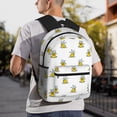 thumbnail image 3 of Gukieu Rubber Duck Showe Print Backpack, Waterproof Backpack with Adjustable Shoulder Straps, Suitable for Campus, Business, Travel, Unisex, 3 of 6