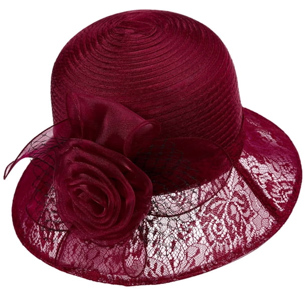 Sombreros de moda para mujer, sombrero de pescador con estampado, ventilado, de organza, con flores y protector solar, de poliéster.