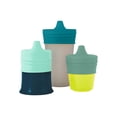 thumbnail image 2 of Boon Snug Silicone Sippy Cup Lids - Convert Any Kids Cups or Toddler Cups into Soft Spout Sippy Cups - Toddler Feeding Supplies and Travel Essentials - Green - 3 Count, 2 of 5