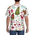 thumbnail image 3 of Bixox Men's Snowflakes Santa Claus Printed Short Sleeve Skinny Athletic T-Shirt, 3 of 6