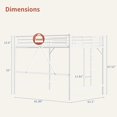 thumbnail image 6 of Zimtown Queen Size Loft Bed with Reversible Ladder, Metal Bed Frame for Adults, Guardrails, Space-Saving, White, 6 of 7