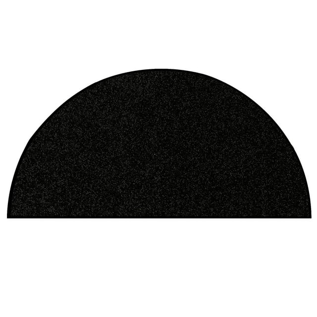 Ambiant Galaxy Way Pet Friendly Area Rugs Black - 24" x 48" Half Round