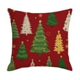 thumbnail image 6 of Tyidzon Red Christmas Pillow Covers 18x18 Farmhouse Christmas Decorations Snowflakes Christmas Tree Merry Christmas Pillow Cases Case for Winter Holiday Couch Home Decor, 6 of 6