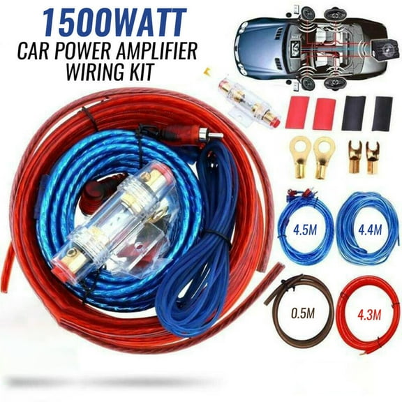 Xinyolin AMP Cable - Anti-interference Wear-resistant Flexible 1500W Car Power Amplifier Wiring Kit for Van