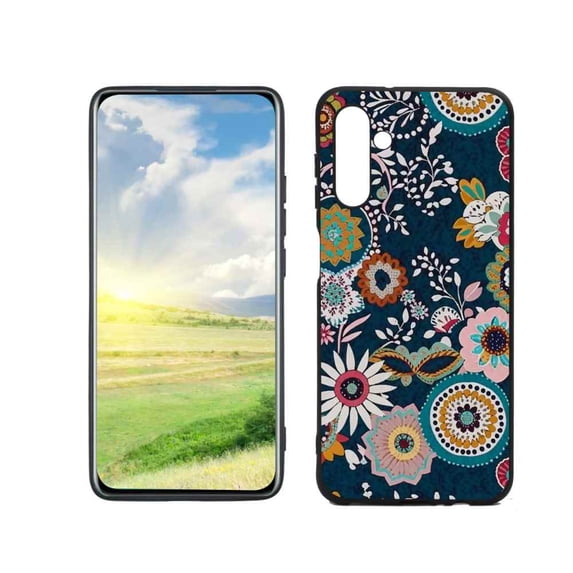 Pretty-Folk-Floral-2 Phone Case, Degined for Samsung Galaxy A13 5G Case Men Women, Flexible Silicone Shockproof Case for Samsung Galaxy A13 5G