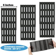 Set of 3 Brinkmann Grill Parts Pro Adjustable 6 inch Universal Replacement BBQ Grill Cooking Grate