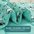 thumbnail image 6 of PiccoCasa 5Pcs Kids Comforter Set Bed in Bag Bedding Set for Full Size Bed, Green Monster Pattern, 6 of 10