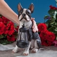 thumbnail image 3 of Bits and Pieces Boston Terrier Solar Lantern Statue LED Resin Dog Sculpture, 3 of 8