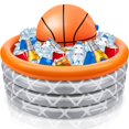 thumbnail image 1 of Basketball Fun Cooler - Inflatable Ice Serving Bar for Kids Birthday Party, Pool, Summer Beach Decor - Sports Themed Food Drink Container (2 Pcs), 1 of 5