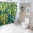 thumbnail image 7 of Orinice Banana Leaves Shower Curtain Palm Leaf Plant Botanical Theme Small Window Curtain Bathroom Decor Set with Hooks Waterproof Washable  69x72, 7 of 7