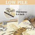 thumbnail image 3 of CURLYOOT Honey Bee Area Rugs for Living Room Bedroom, 4' 10" x 6' 8" Washable Rug, Bee Floral Floor Carpet with Non Slip Backing for Dining Room Indoor, 3 of 7