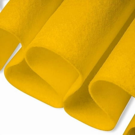 FabricLA Felt Fabric | 72 Inch Wide & 1.6mm Thick Golden Yellow Fabric | Non-Stiff Soft Fabric Material Felt Fabric by The Yard Soft Felt Roll for Crafts Sewing and Padding | Half Yard Fabric Gold