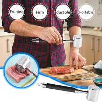 PATLOLLAV Meat Tenderizer Mallet Dishwasher Safe All 304 Stainless Steel Perfect Weight Meat Hammer Pounder Flattner Beater for Steak Beef Chicken Pork Kitchen Tool for Cooking