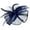 Navy, variant on Audhol Soft Lace Veils Women Hat Headwear Church Feather Clip Fascinators Hat Wedding Party Cap For Feather Hair Accessories Black One Size
