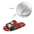 thumbnail image 5 of Xoenoiee Christmas Snowman Tree Snowflake Print Open Toe Slippers for Women Men Memory Foam House Bedroom Slide Slipper Shoes Comfy Trendy Gift Slippers, 9-10 Women/8-9 Men, 5 of 7