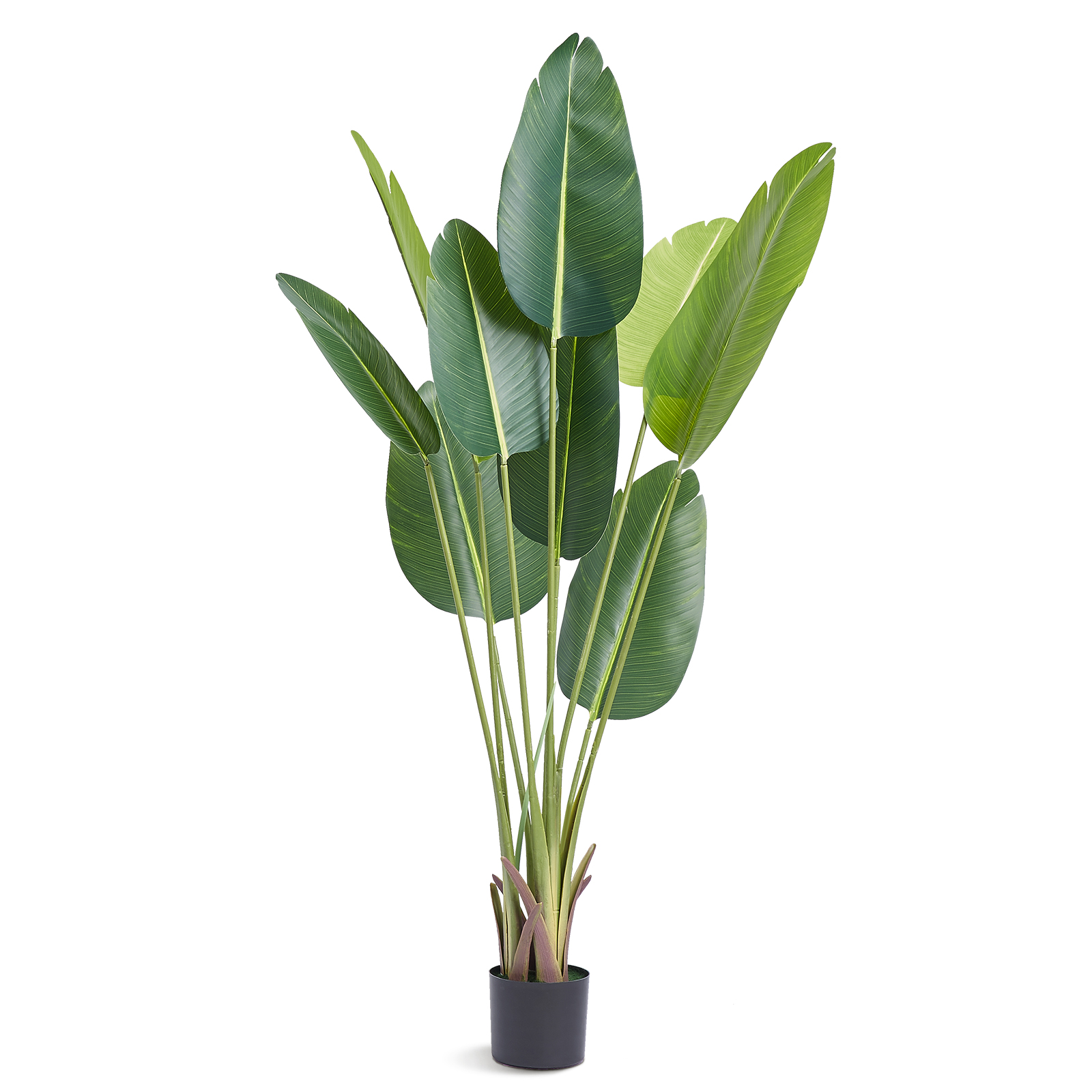 VEVOR 5 ft Artificial Birds Of Paradise Plant, Green Faux Lifelike Fake Plant for Office Home Living Room Floor Patio Greening Porch Decor