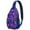 Halloween Purple Spider-2, variant on Sling Backpack,Halloween Purple Spider Web Pattern Sling Bag with Water Bottle Holder,Waterproof Sling Bag for Men/Women with Headphone Jack for Hiking,Travel