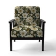 thumbnail image 4 of Designart "Verdant Elegance II" Green Floral Upholstered Accent Chair - Cottage Arm Chair For Bedroom, 4 of 5