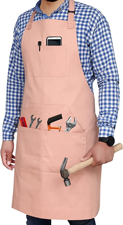 Ruvanti Aprons For Men Women With Pockets Cotton Enrich Durable Large Xxl Size For Kitchen 3122