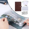thumbnail image 4 of Coupon Organizer Lose Leaf Cash Binder Cash Envelopes Binder Wallet for Students Dark Brown, 4 of 8
